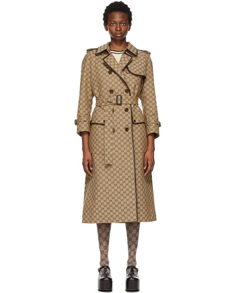 gucci colorful supreme trench|Gucci Bengal GG Supreme Trenchcoat, Beige .